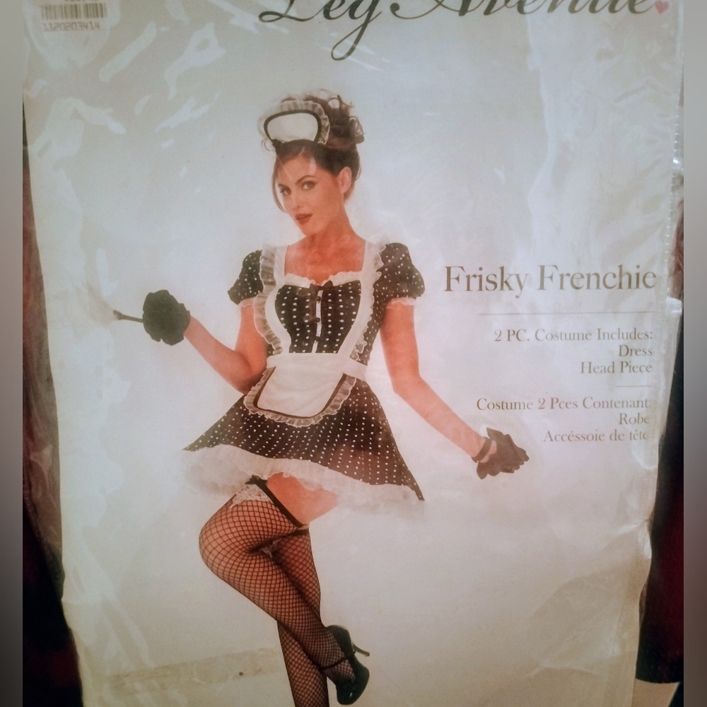 Leg Avenue Frisky Frenchie Sexy French Maid Costume Cosplay XL - Picture 7 of 9